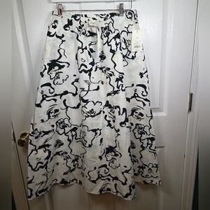 A New Day Abstract Floral Midi Skirt NWT - Size M